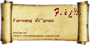 Farsang Ágnes névjegykártya